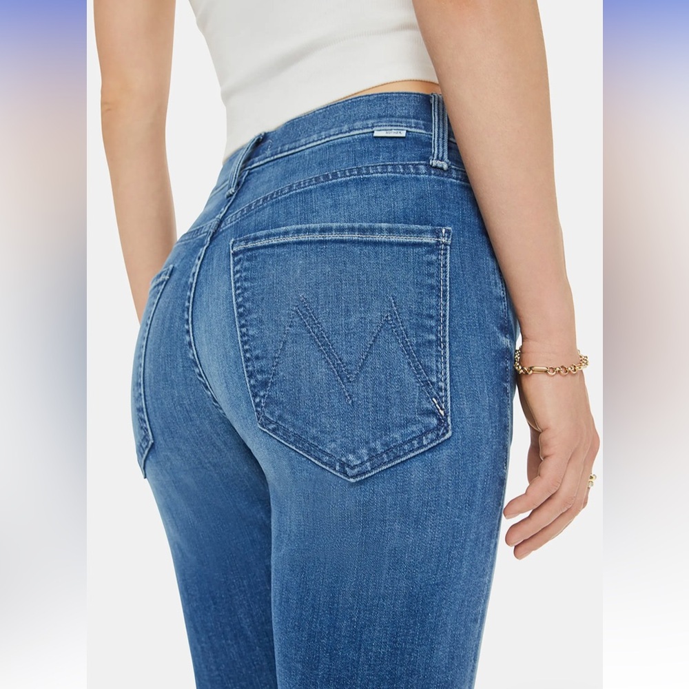 MOTHER Rider Mid Rise Ankle Straight Leg Jeans